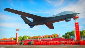“China Unveils Fighter-Sized Combat Drone”: Beijing Parades Autonomous War Machine That Matches J-10 Fighter Performance While US Falls Behind In Unmanned Air Superiority Race Illustration of China's new Type B uncrewed combat air vehicle showcased during a military parade in Beijing.