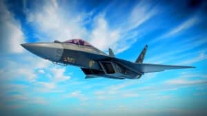Illustration of the U.S. Navy's F/A-XX sixth-generation fighter jet showcasing advanced military technology.
