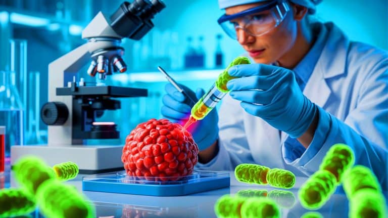 “Scientists Just Weaponized Food Poisoning”: Engineered Salmonella Bacteria Destroys Cancer Tumors While Doctors Fear The Living Drug Revolution Illustration of Genetically Modified Salmonella Bacteria Targeting Cancer Tumors.