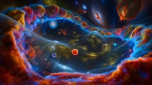 Illustration of the Early Universe's Weak Magnetic Fields.