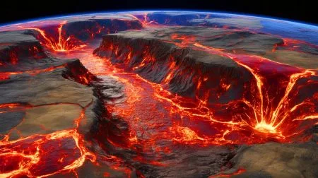 Illustration of Earth's early continental formation process based on recent scientific findings.