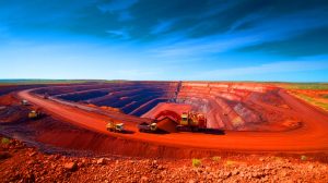 Illustration of the massive iron ore deposit discovered in the Hamersley Province, Western Australia.
