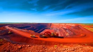 Illustration of the massive iron ore deposit discovered in the Hamersley Province, Western Australia.