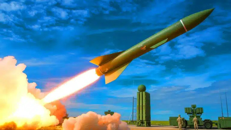 Illustration of Taiwan's newly unveiled hypersonic missile system designed to intercept ballistic threats at high altitudes.