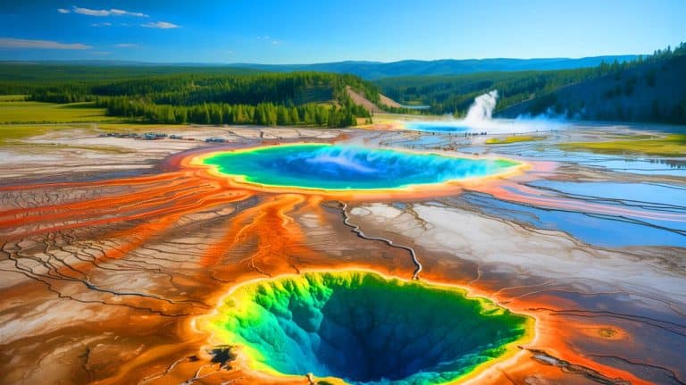 Illustration of underground magma reservoirs beneath Yellowstone National Park.