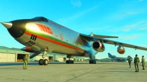 Illustration of Radia's WindRunner cargo jet concept showcased at the Air & Space Force Association’s annual conference.