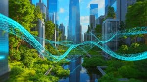 Illustration of the environmental impact of AI-generated video tools on global energy consumption.