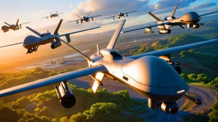 Illustration of the urgent need for the United States to accelerate the production of low-cost, long-range drones.