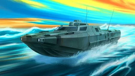 Illustration of the Sea Dagger, a next-generation autonomous craft designed for the UK Command Force.