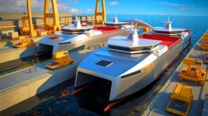 “Navy Veterans Build Robot Warships”: Boston Startup Partners With Shipyard While Pentagon Prepares For Unmanned Naval War Illustration of Blue Water Autonomy's autonomous surface vessel partnership with Conrad Shipyard.