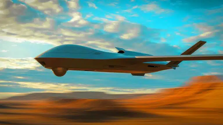 Illustration of the Vectis, a stealthy autonomous drone developed by Lockheed Martin's Skunk Works.