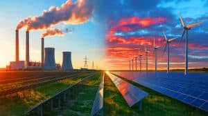 Illustration of the dominance of fossil fuels in the global energy mix beyond 2050.