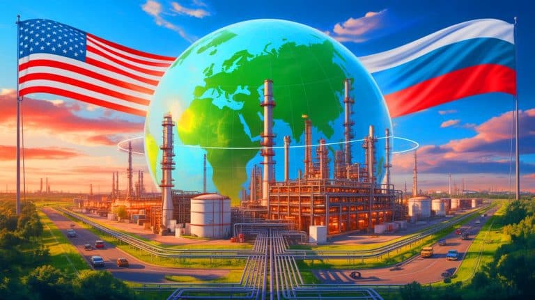 Oil Prices Falter Amid Doubts Over US Resolve on Russian Sanctions, Sparking Concerns for Global Energy Markets Illustration of fluctuating oil prices amid geopolitical tensions and sanctions on Russian oil companies.