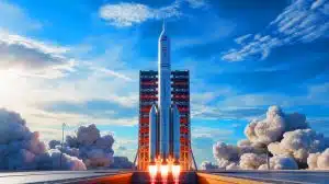 Illustration of China's Rocket Utilizing Magnetic Levitation Technology.