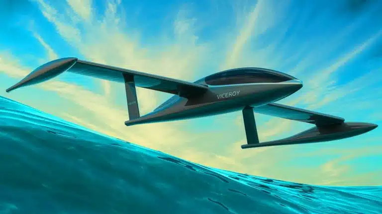 “It Flies Just Above the Waves”: The Viceroy Seaglider Could Revolutionize Travel and Warfare (and the Marines Are Betting $10 Million on It) Illustration of the Viceroy seaglider operating above the water surface.
