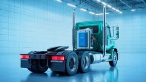 Illustration of Intelligent Energy's 200-kW IE-DRIVE HD fuel cell system for heavy vehicles.