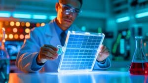 “Your Lights Could Power Everything”: Scientists Create Indoor Solar Panels So Efficient They Might End the Need for Batteries (And It’s Closer Than You Think) Illustration of scientists developing indoor solar panels that promise to revolutionize energy consumption.