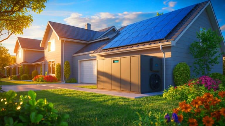 “Everyone’s Rushing to Beat the Deadline”: America’s 30% Battery Tax Credit Ends Soon and Homeowners Are Scrambling to Cash In (Before It’s Gone) Illustration of homeowners installing battery storage systems to take advantage of a 30% tax credit before it expires.
