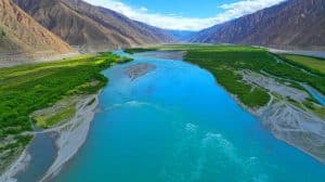 Illustration of the Yarlung Zangbo River where the world's largest hydroelectric dam is proposed to be built.