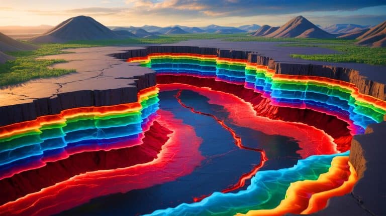 Illustration of the Indian Plate Splitting and Sinking into the Earth's Mantle.