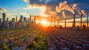 “They’re Heating the Planet for Profit”: Study Reveals the Richest 10% Caused Two-Thirds of Global Warming (and It’s Getting Worse) Illustration of Oil Refinery Emitting Carbon Pollution in Corpus Christi, Texas.