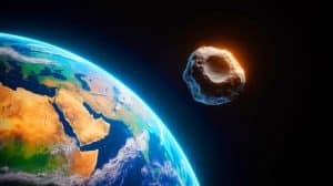 Illustration of the Path of Asteroid 2025 TF During Its Close Pass of Earth.