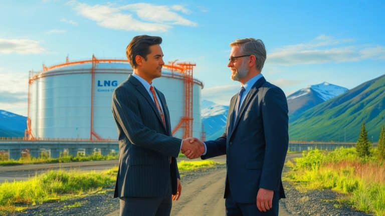 Tokyo Gas Explores New LNG Purchase from Alaska, Sparking Energy Supply Shift and Economic Opportunities Illustration of Tokyo Gas Co. exploring a potential liquefied natural gas deal with the Alaska LNG project.