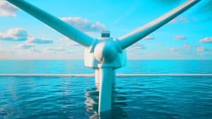 Illustration of China's Largest Floating Offshore Wind Turbine.