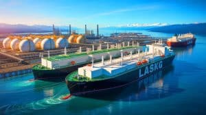 Illustration of the Alaska LNG Project's strategic alliance between Glenfarne and Baker Hughes.