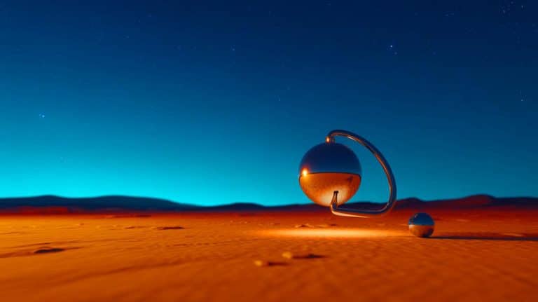 Illustration of a radiative engine harnessing energy from the night sky using a Stirling engine.