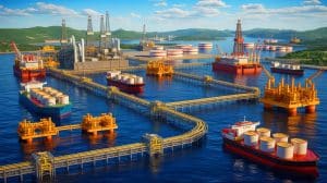 Illustration of the projected oil market surplus and its impact on global economic strategies in 2026.