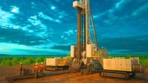 Illustration of the technological advancements in shale oil extraction methods by Chevron and ExxonMobil.