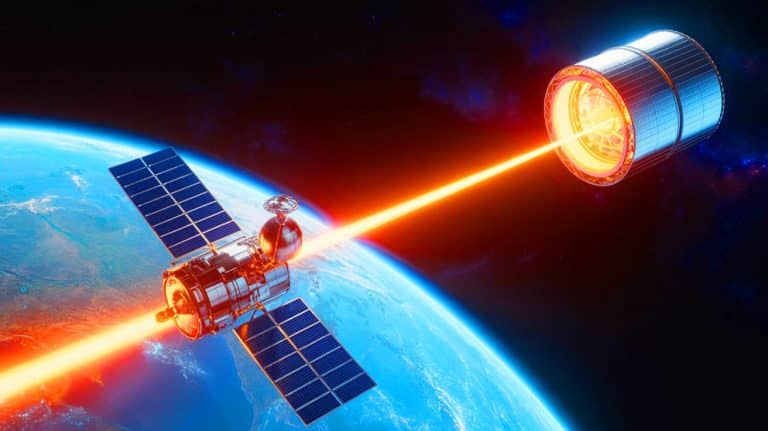 Star Catcher Achieves Breakthrough, Sets New 1.1-kW Power Beaming Record, Transforming Future Energy Solutions Illustration of Star Catcher Industries' power beaming technology at NASA's Kennedy Space Center.
