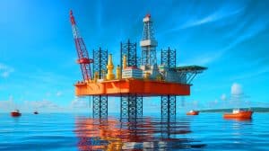 Illustration of the Trump administration's expansion of offshore oil and gas leases.