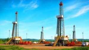 Illustration of U.S. energy firms increasing oil and gas rig counts.