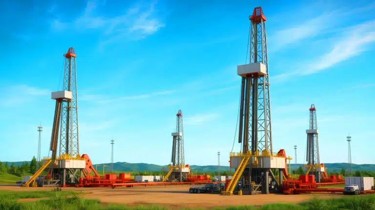 Illustration of U.S. energy firms increasing oil and gas rig counts.