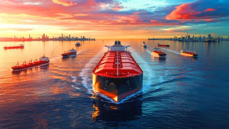 US LNG Export Dominance Faces Challenge as Sellers Explore New Markets Beyond Europe’s Energy Demand Illustration of U.S. LNG exports navigating global market challenges and expanding into Asian regions amidst rising competition.