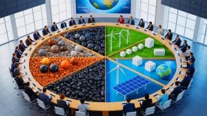 US Pushes Europe to Prioritize Oil and Gas Over Renewables, Sparking Debate on Future Energy Strategies Illustration of U.S. officials advocating for increased fossil fuel reliance over renewable energy investments in Europe.