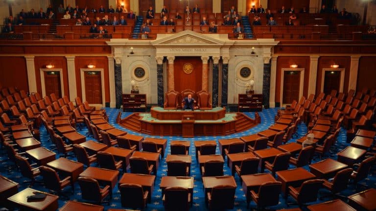 Congress Repeals Oil and Gas Limits in Alaska Refuge, Sparking Debate Over Environmental and Economic Impact Illustration of the U.S. Senate voting to repeal restrictions on oil and gas leasing in the Arctic National Wildlife Refuge.