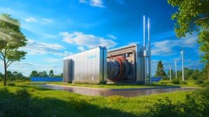 Illustration of small modular reactors supported by U.S. Department of Energy funding.