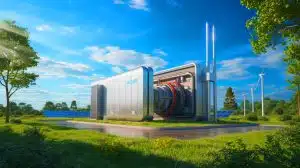 Illustration of small modular reactors supported by U.S. Department of Energy funding.