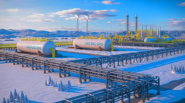 Illustration of U.S. natural gas market dynamics influenced by LNG exports and cold weather conditions.